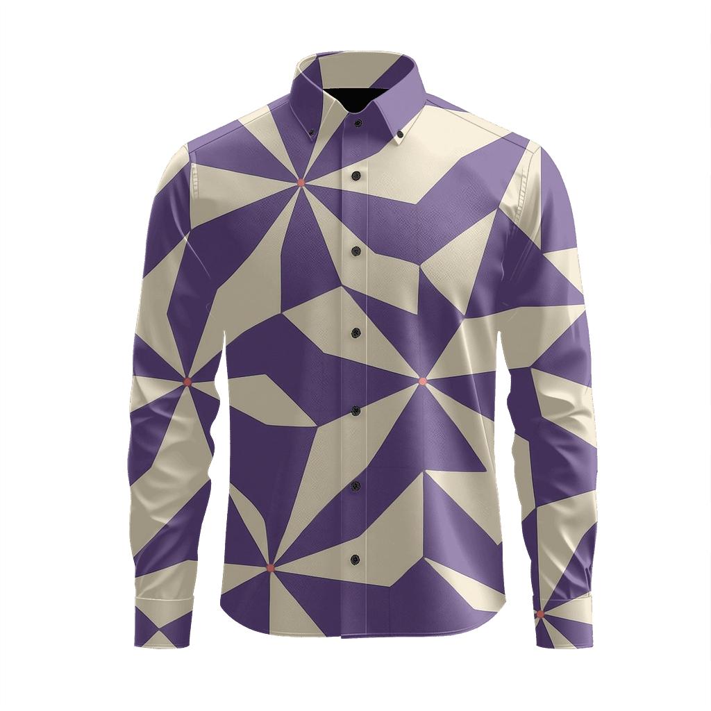 Rhombus Pinwheel Array soft fabric long sleeve shirts