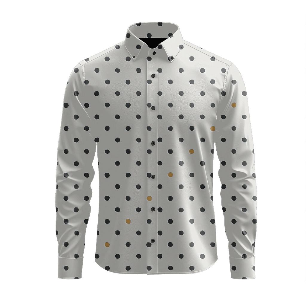 Micro Dot Lattice Drift stylish fitted long sleeve tees