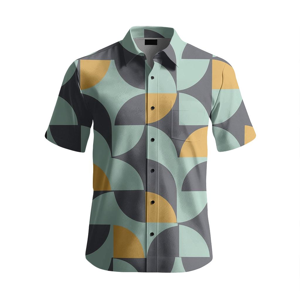 Arc Segment Carousel trendy crew neck short sleeves