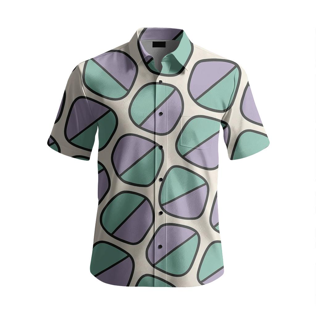 Cell Split Micro Mosaic stylish fitted short sleeve tees