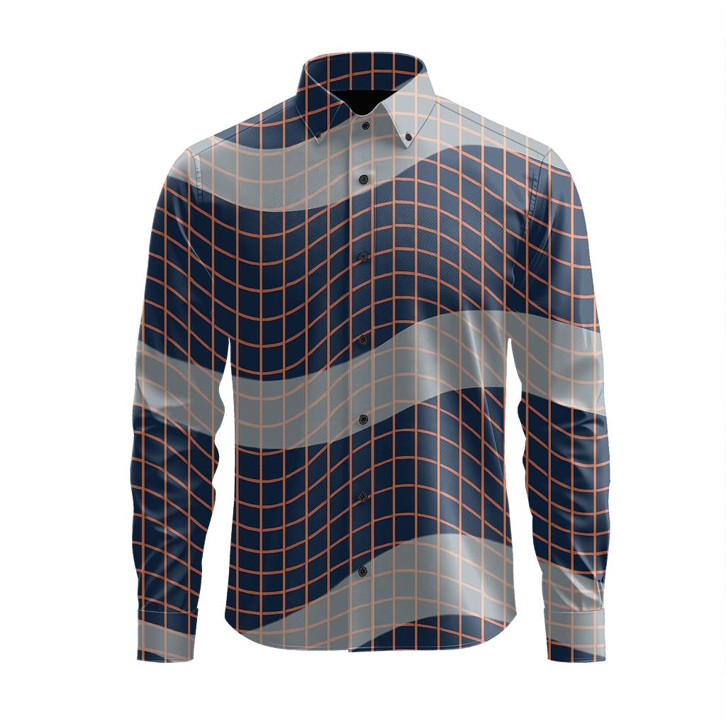 Moire Lattice Drift stylish fitted long sleeve tees