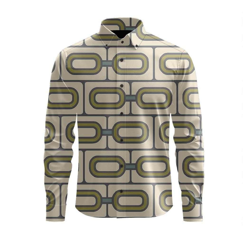 Offset Brick Loopwork unique graphic long sleeve shirts