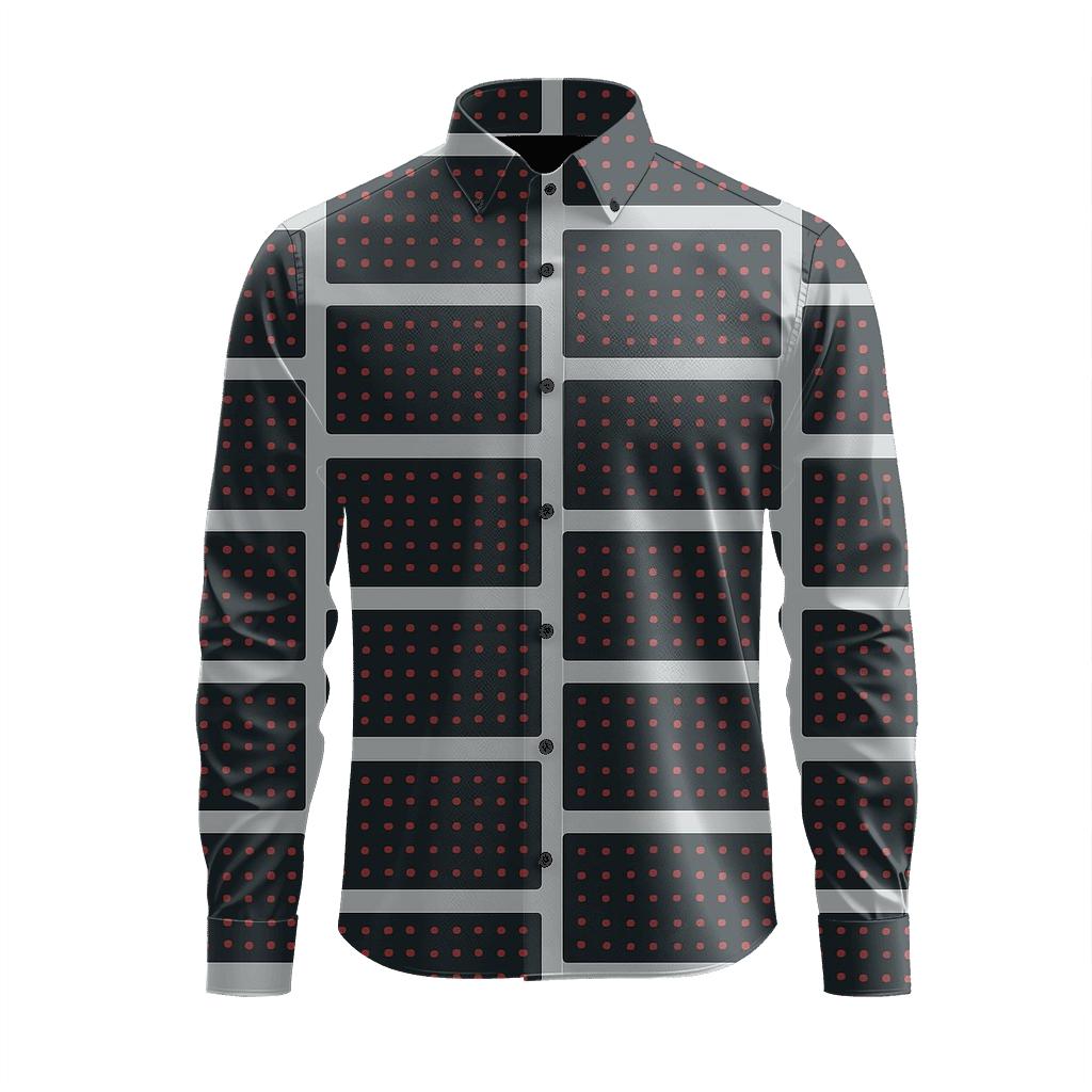 Staggered Brick Microdot designer printed long sleeve tops