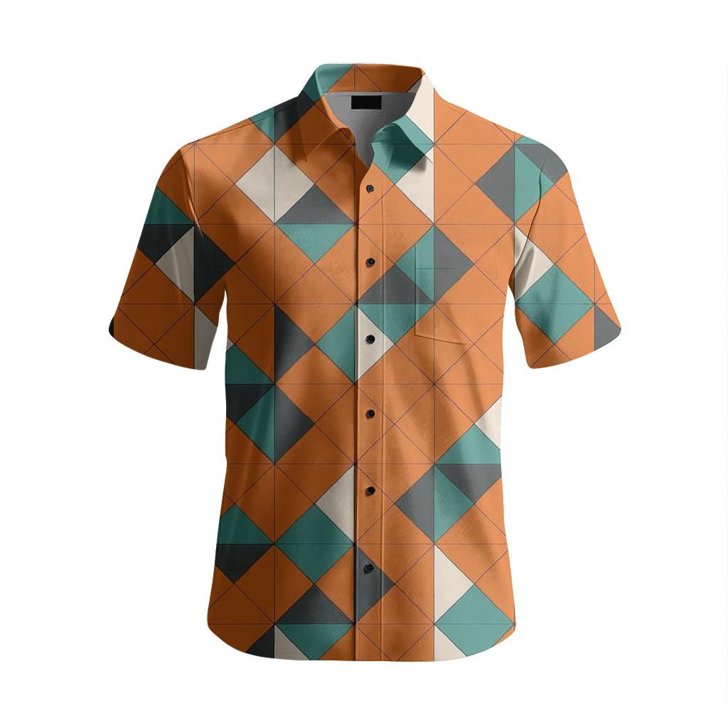 Triangle Shard Mosaic stylish fitted short sleeve tees