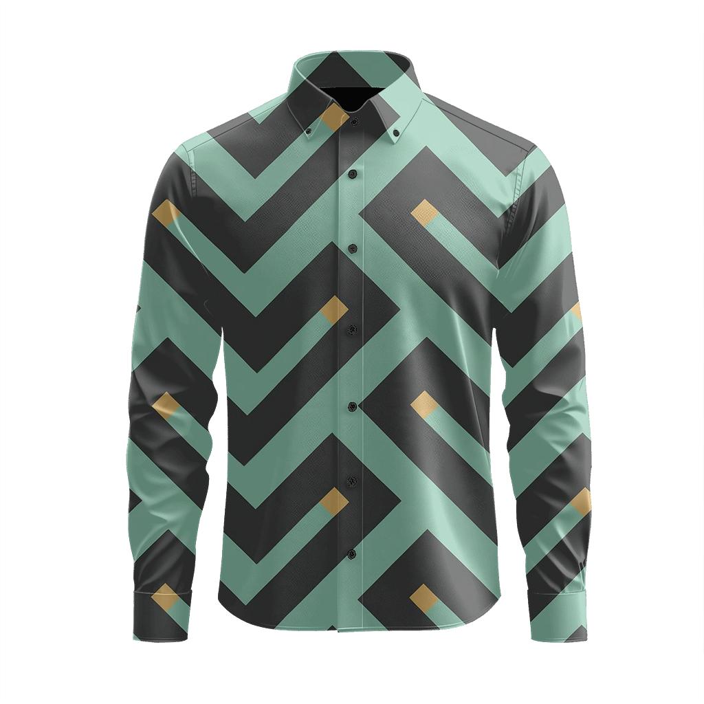 Braided Chevron Meter custom long sleeve shirts