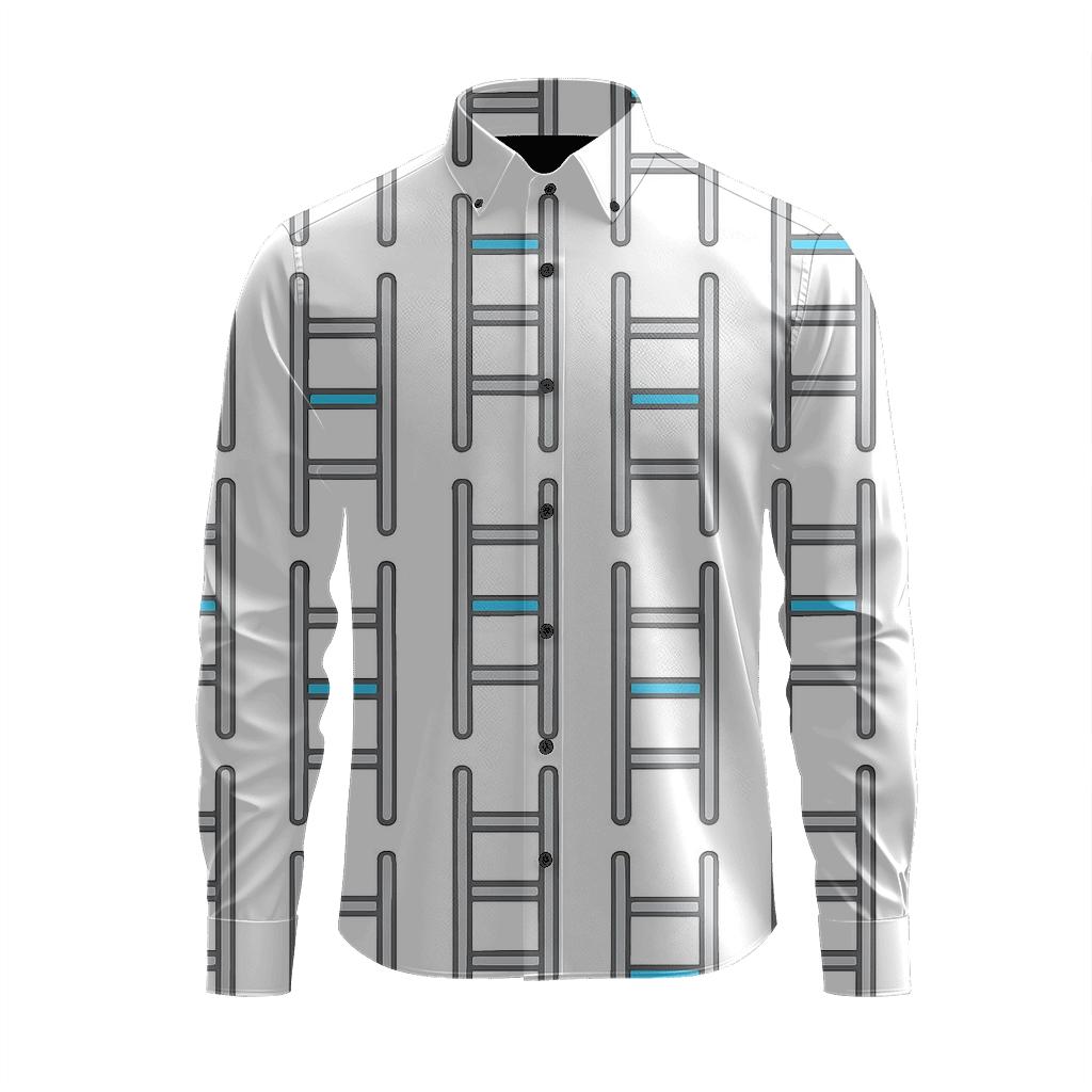 Ladder Line Weft Matrix stylish fitted long sleeve tees