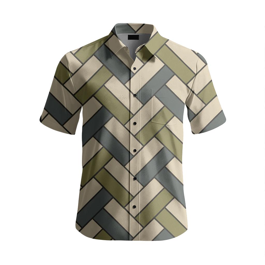 Rhombus Herringbone Switch unique graphic short sleeve shirts