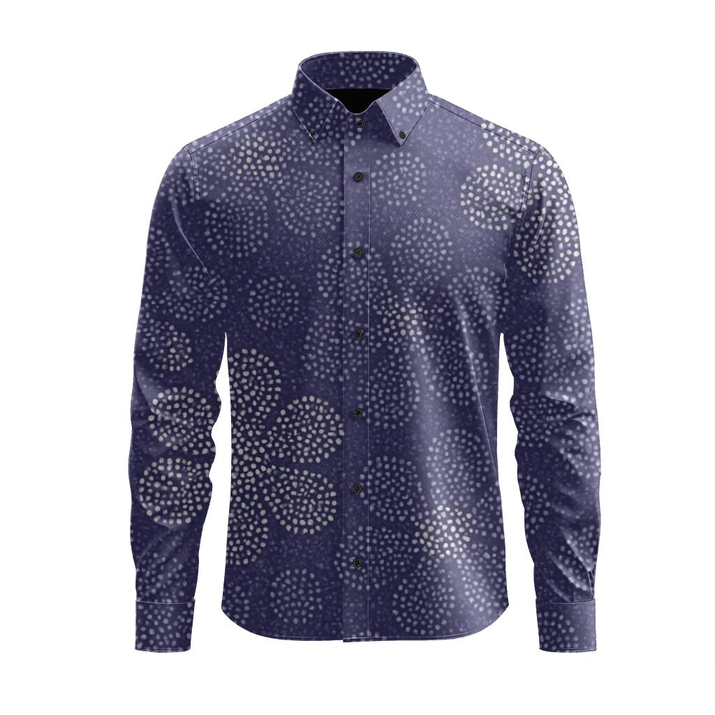 Micro Dot Matrix Bloom designer printed long sleeve tops