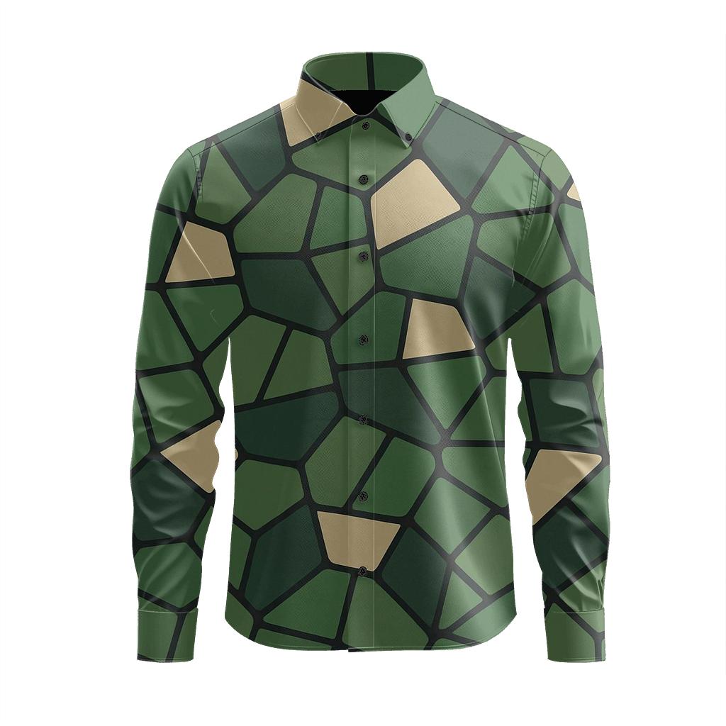 Cellular Split Mosaic personalized cotton long sleeves