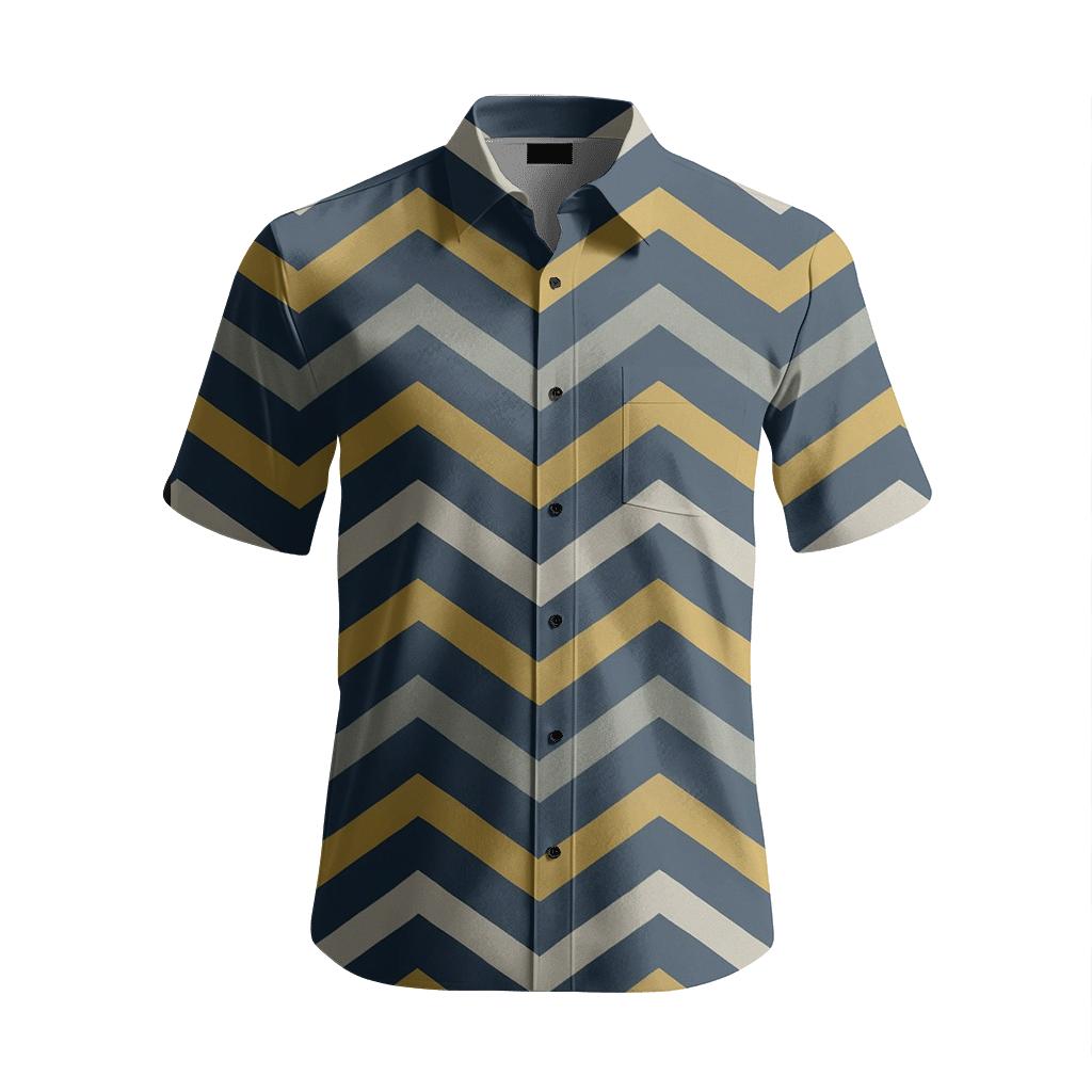 Chevron Phase Ladder designer printed short sleeve tops