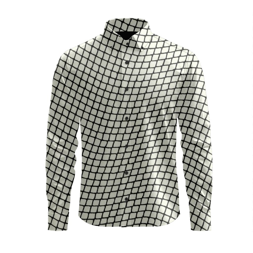 Moire Lattice Drift comfortable casual long sleeves