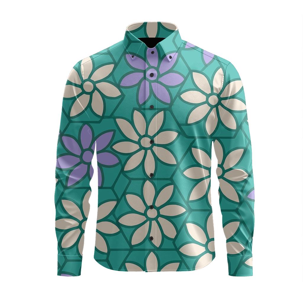 Hex Petal Switchback personalized cotton long sleeves