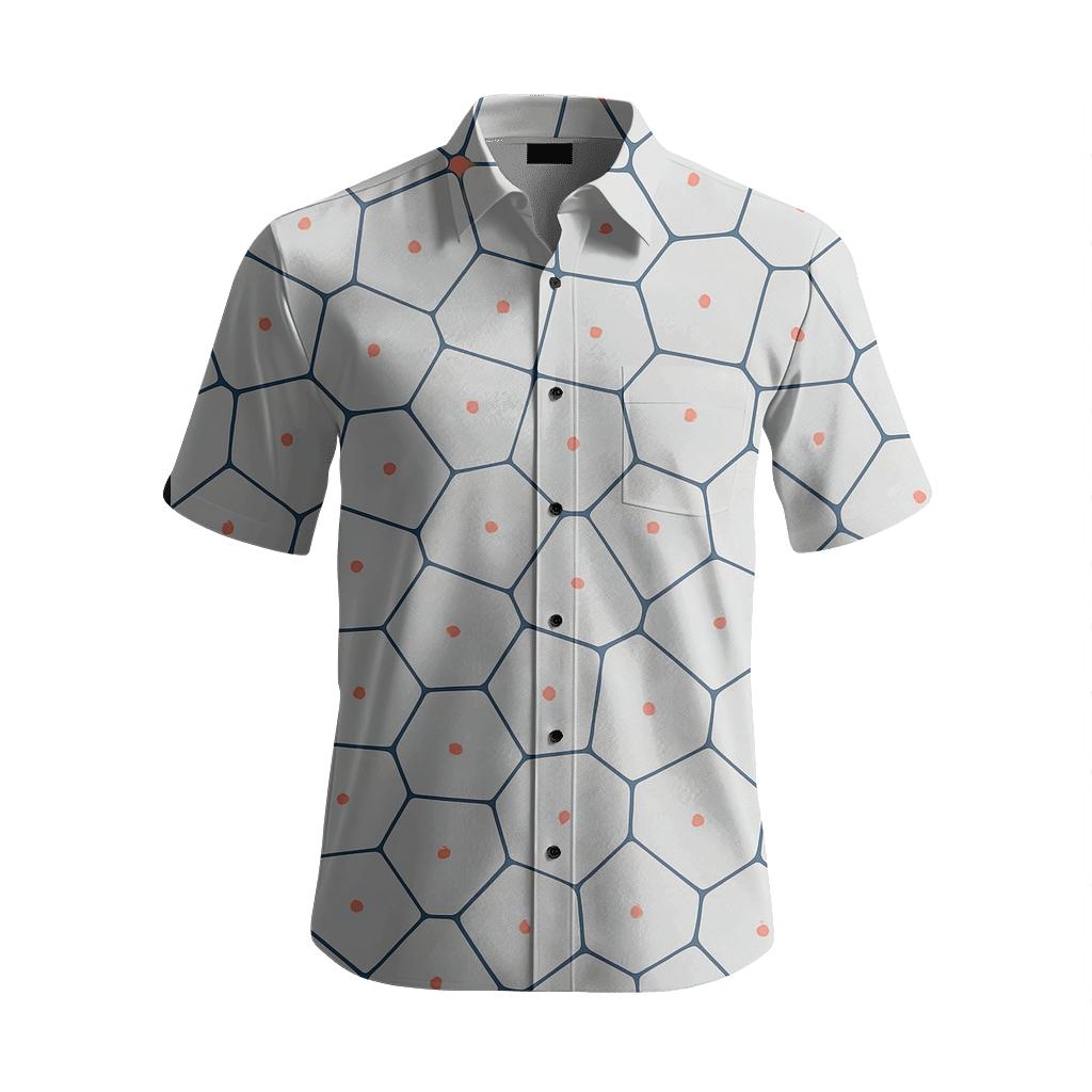Pin Dot Voronoi Net personalized casual short sleeves