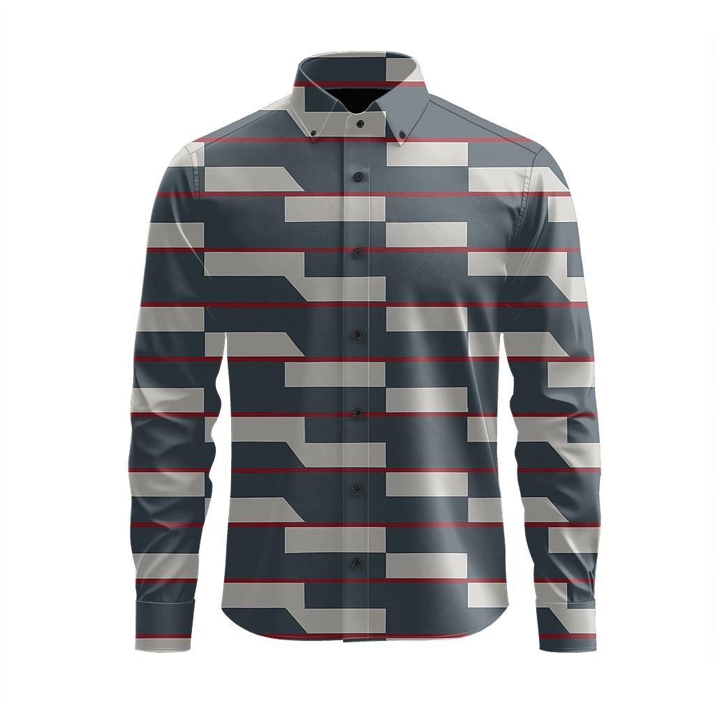 Sheared Stripe Staircase Weave trendy crew neck long sleeves