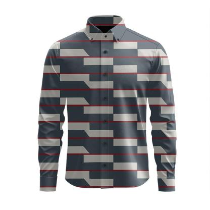 Sheared Stripe Staircase Weave trendy crew neck long sleeves