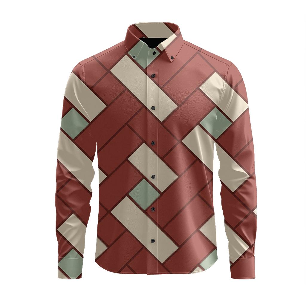 Interlock Rhombus Braided Bands designer printed long sleeve tops