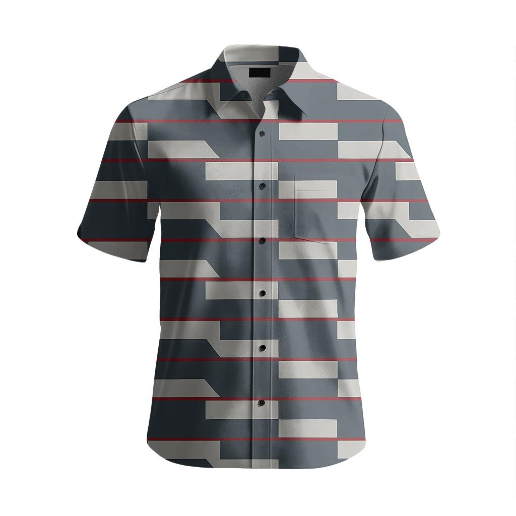 Sheared Stripe Staircase Weave unique graphic short sleeve shirts