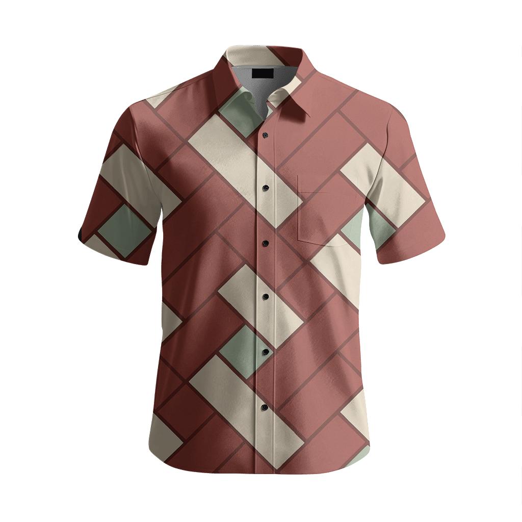 Interlock Rhombus Braided Bands stylish fitted short sleeve tees