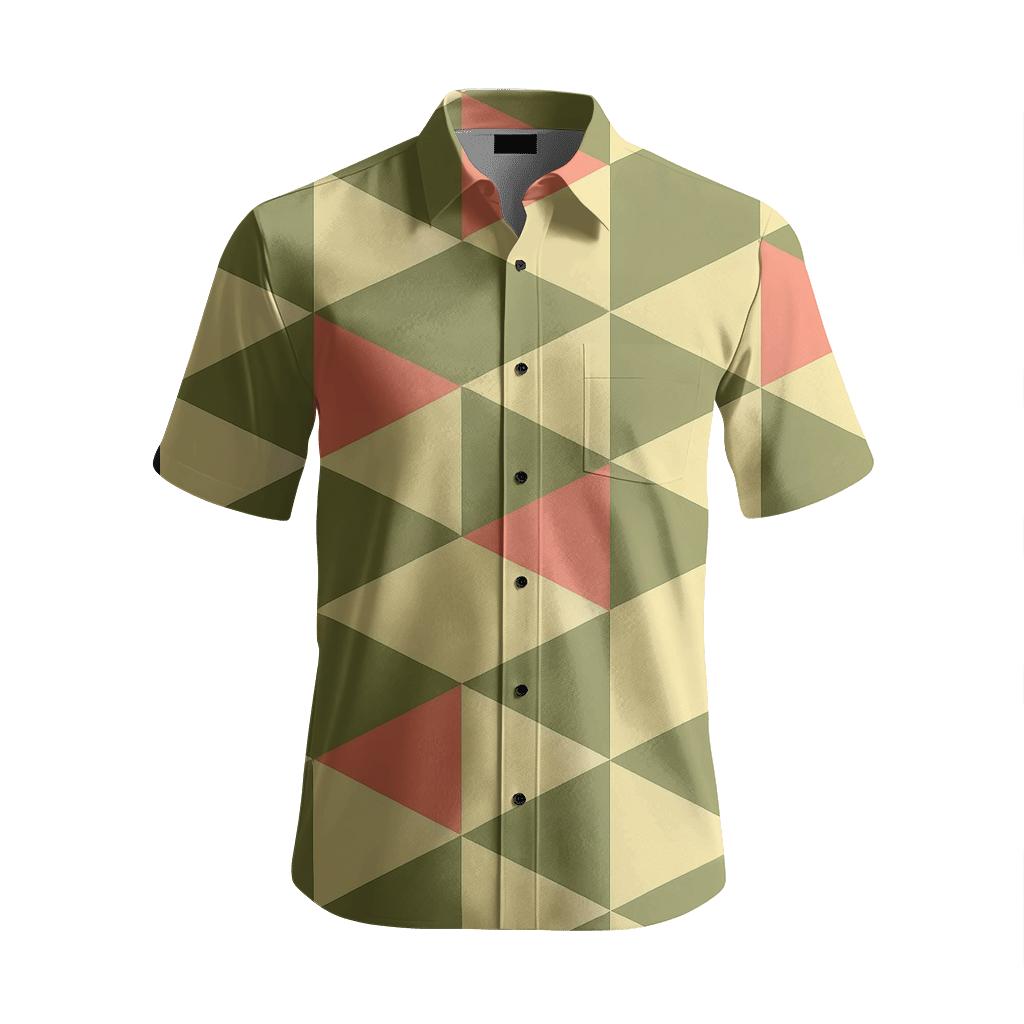 Cell Split Mosaic Ribbons soft fabric short sleeve shirts