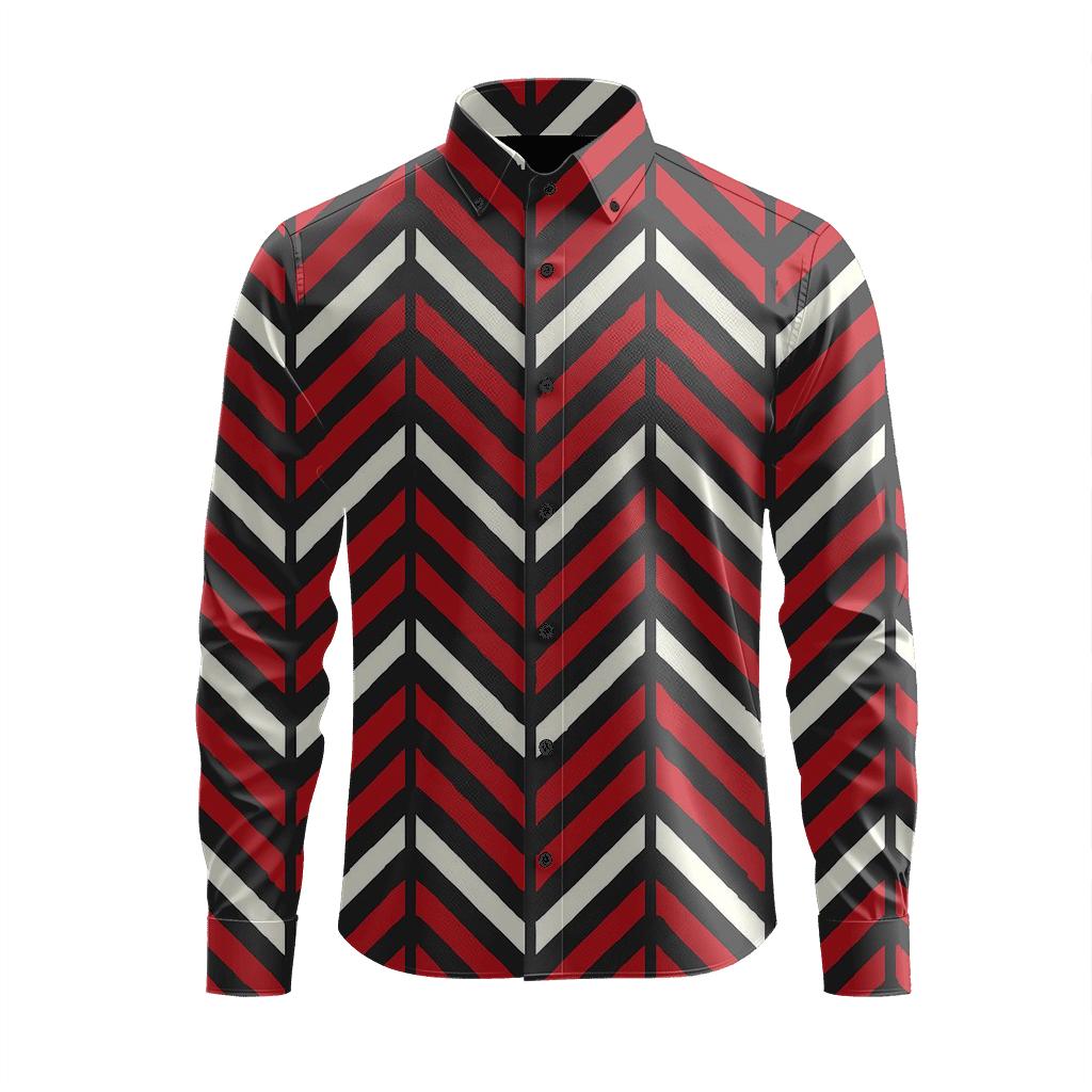 Chevron Pulse Ladder stylish fitted long sleeve tees