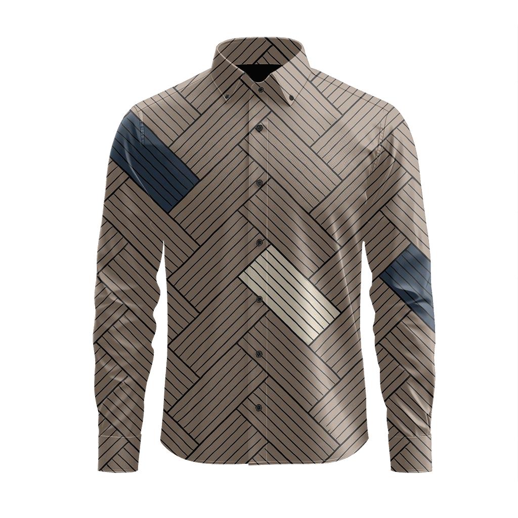 Herringbone Rake Lines comfortable casual long sleeves