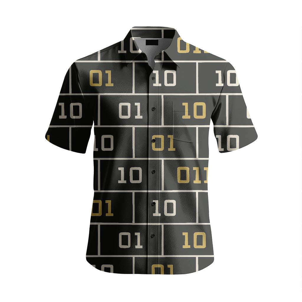 Offset Brick Binary custom short sleeve shirts