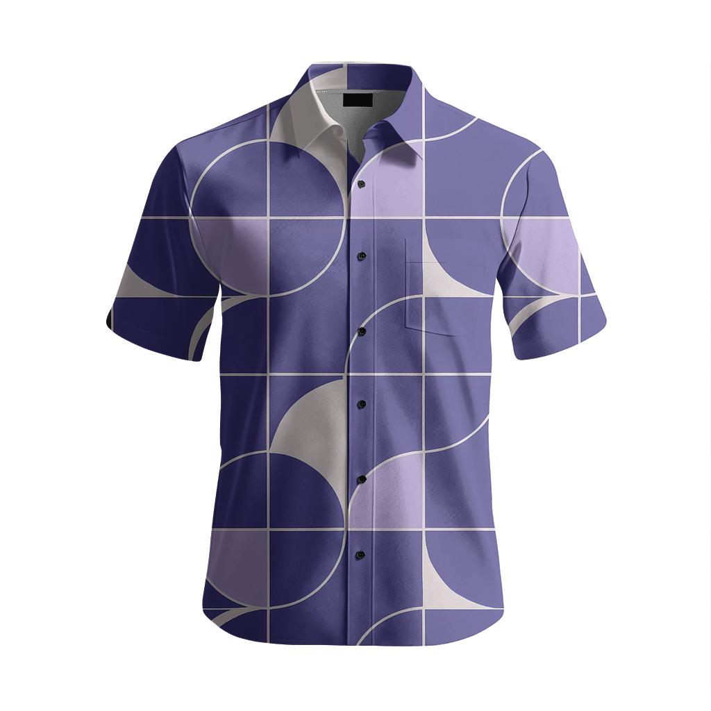 Arc Segment Pinwheel Grid stylish fitted short sleeve tees