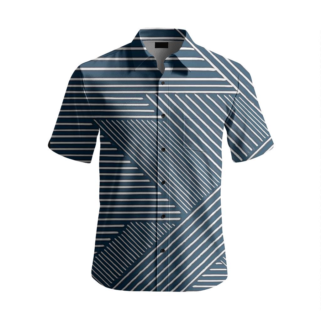 Moire Stripe Interleave premium short sleeve apparel