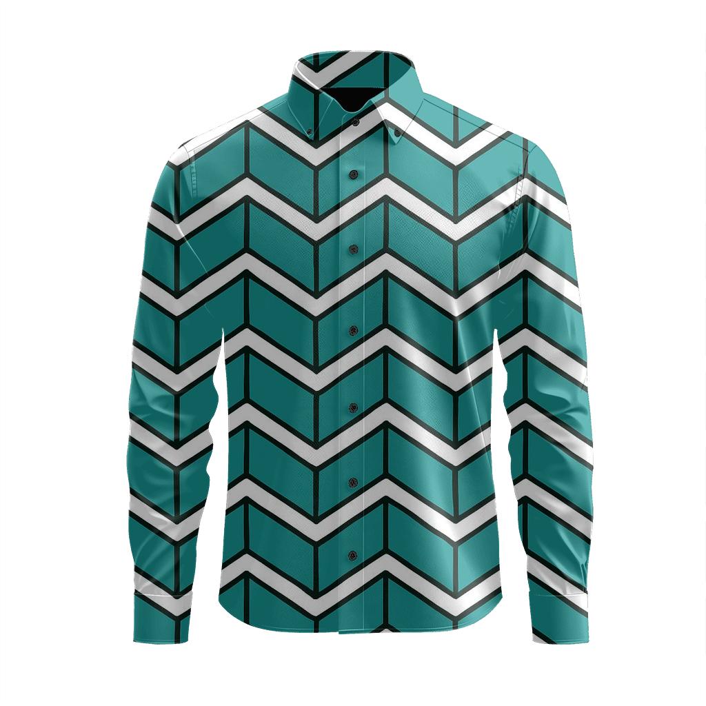 Chevron Phase Lattice soft fabric long sleeve shirts