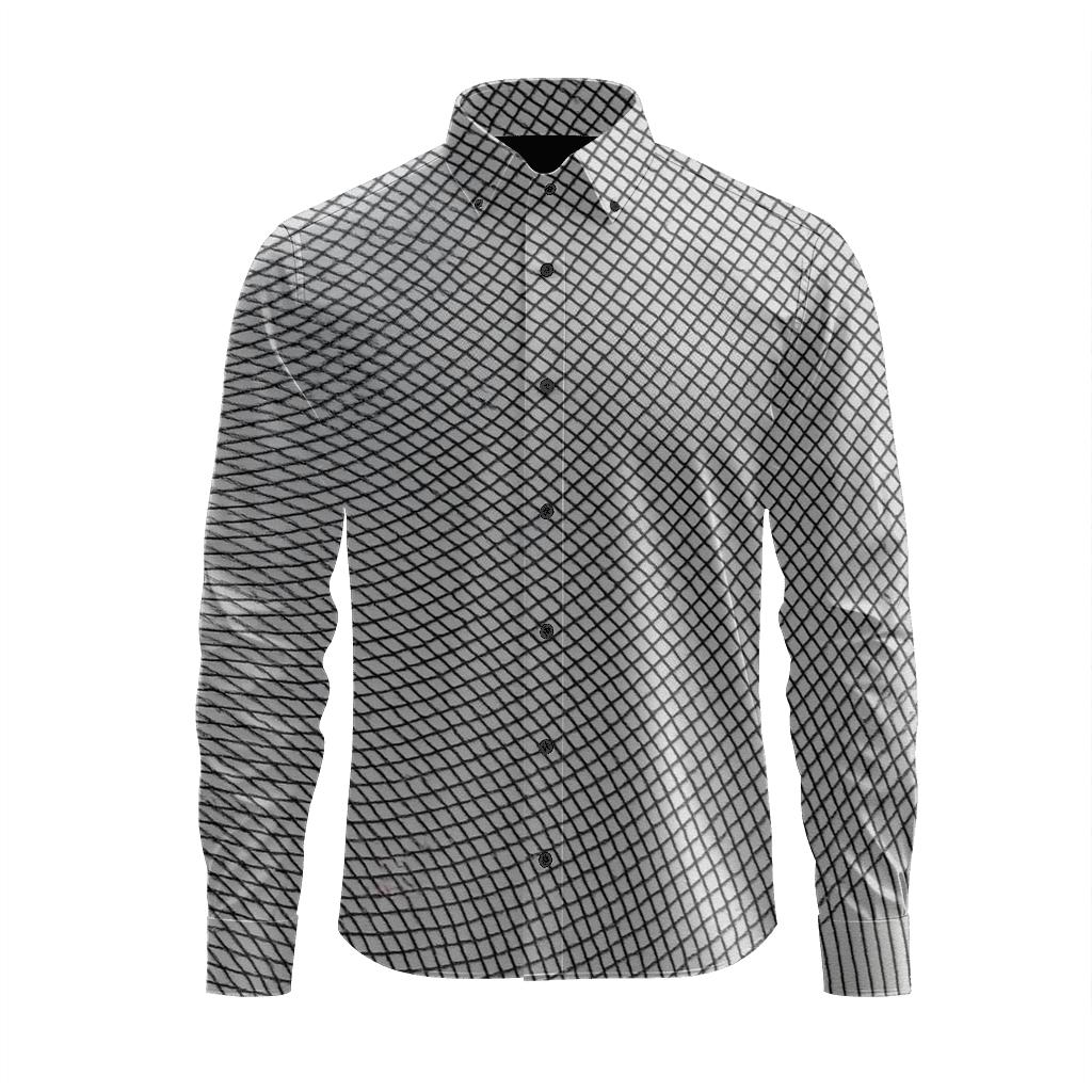 Moire Stripe Drift Field stylish fitted long sleeve tees