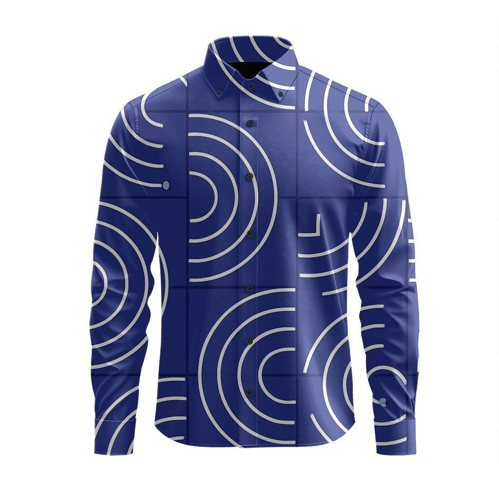 Radial Track Orbit Tiles unique graphic long sleeve shirts