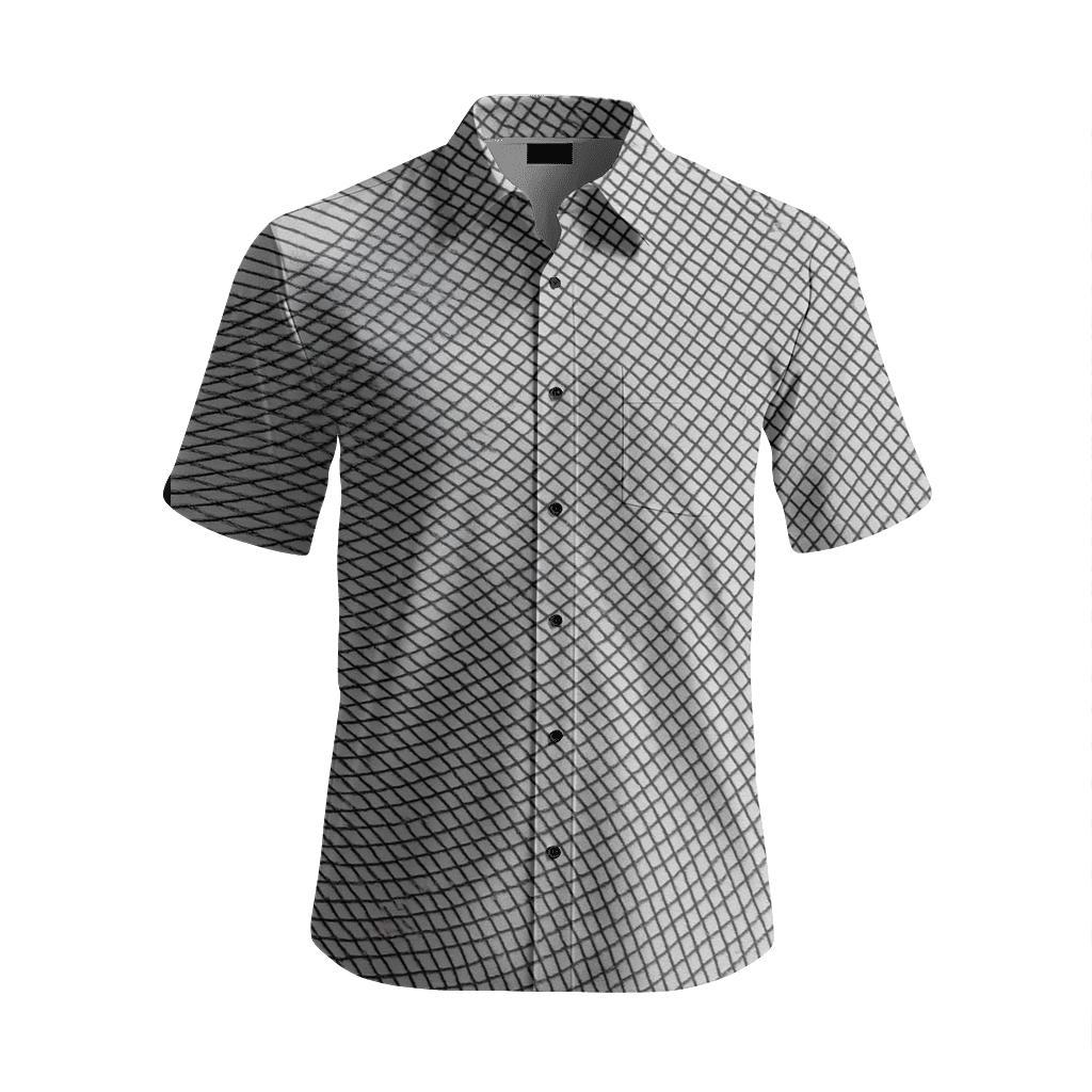Moire Stripe Drift Field custom short sleeve shirts
