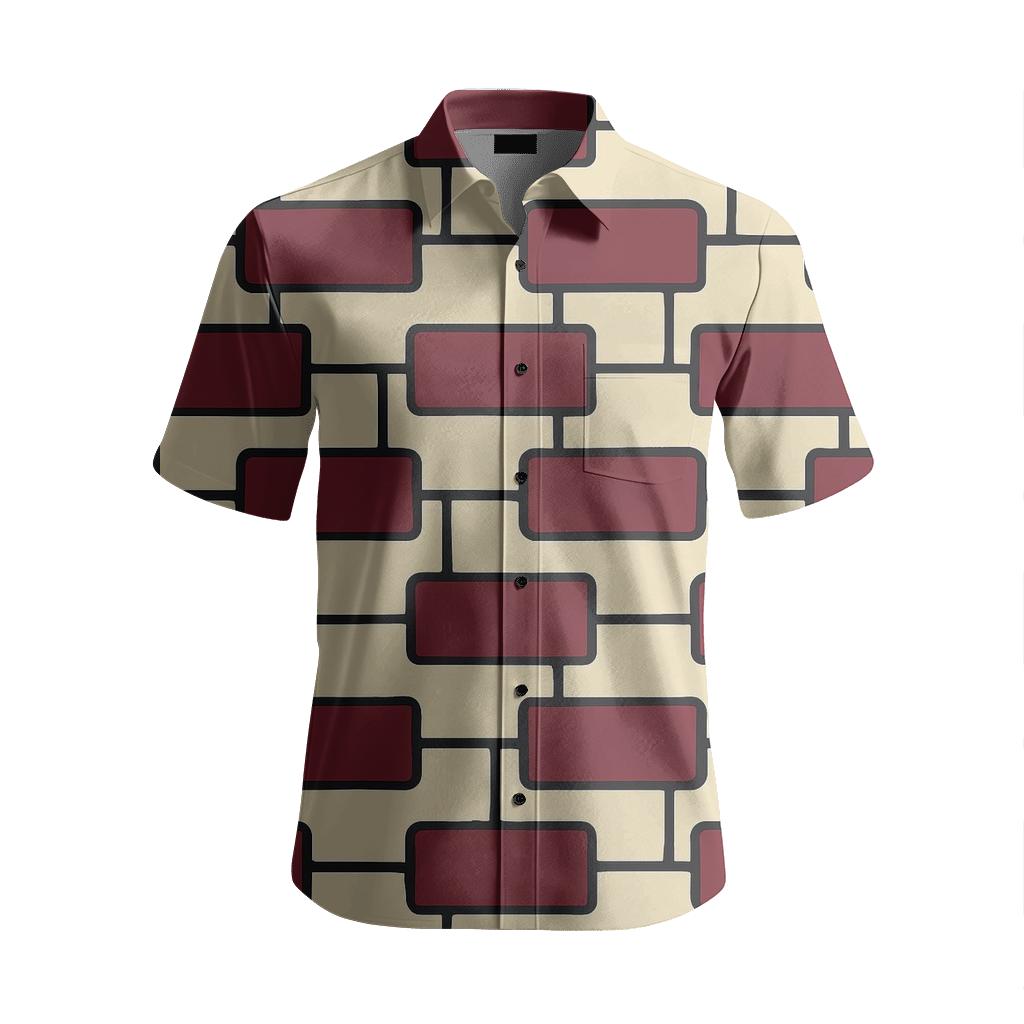 Offset Block Chainwork personalized casual short sleeves