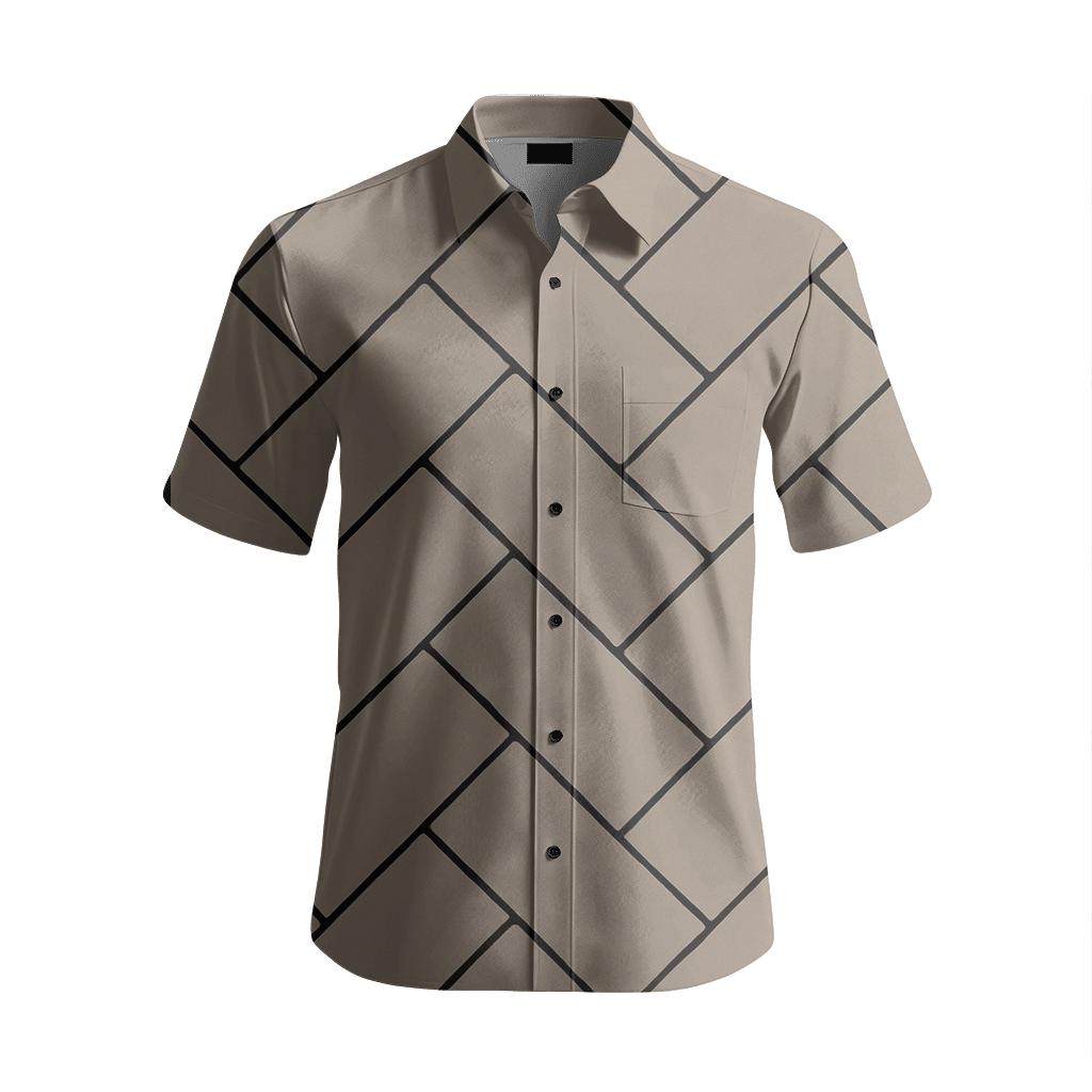 Herringbone Angle Relay soft fabric short sleeve shirts