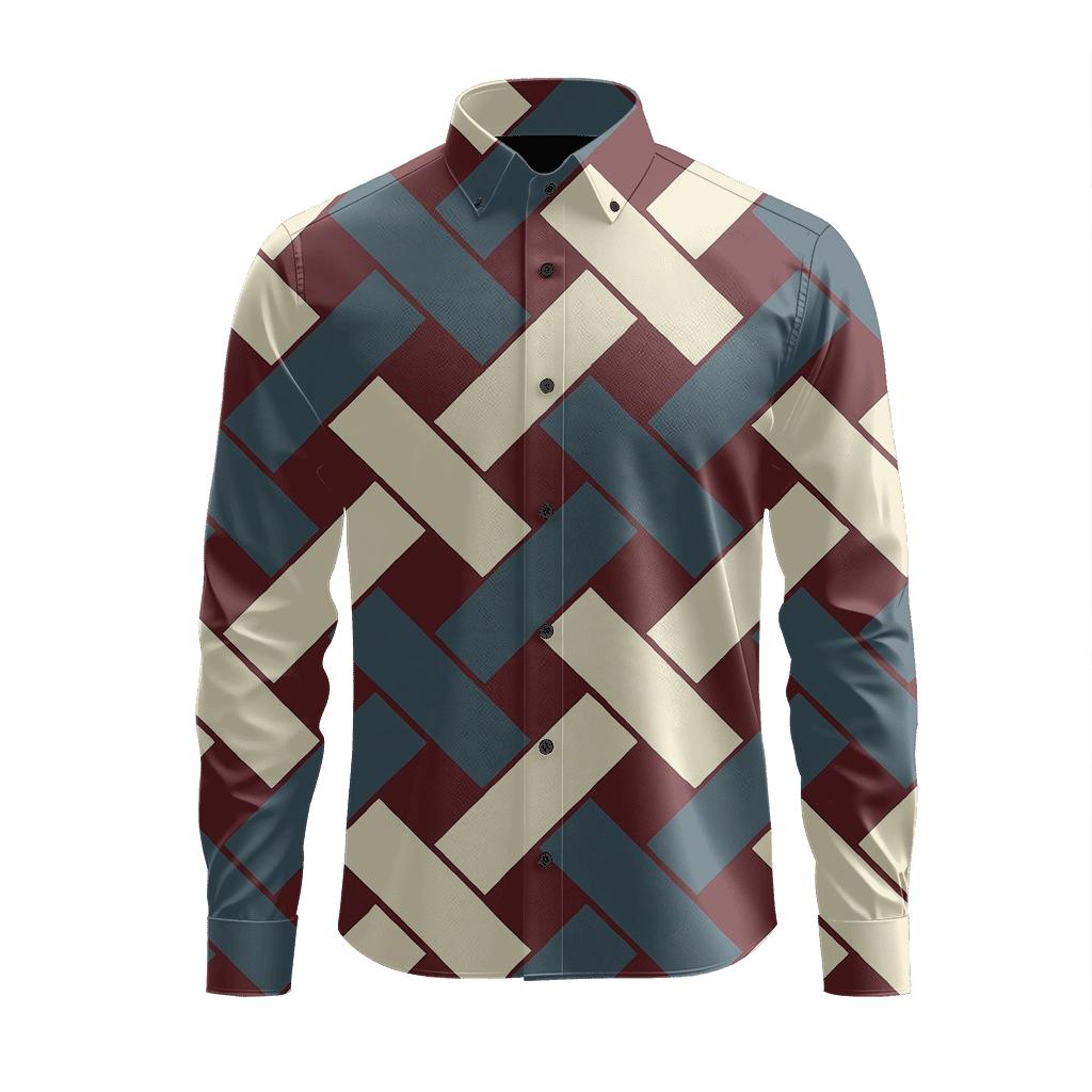 Rhombus Braid Interlock personalized cotton long sleeves