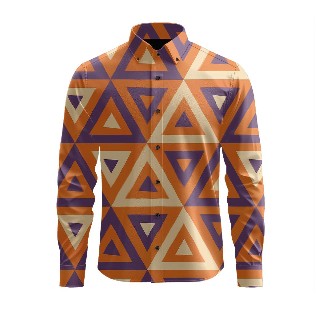 Triangular Shard Carousel designer printed long sleeve tops
