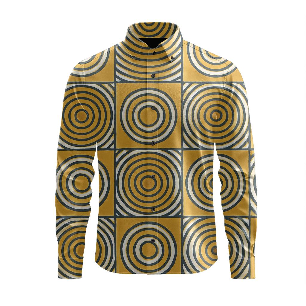 Concentric Stripe Ripple Tiles custom long sleeve shirts