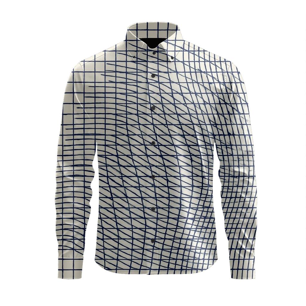 Moire Line Crossphase custom long sleeve shirts