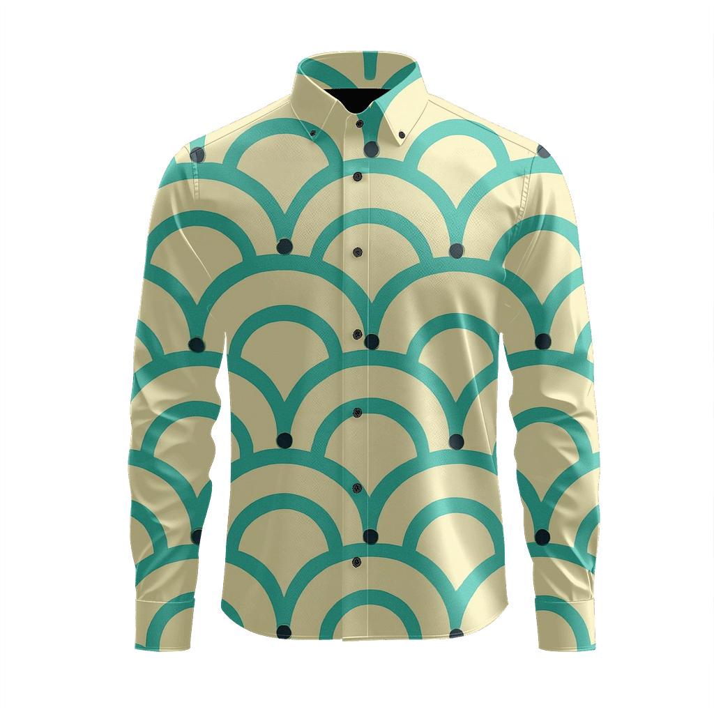 Scallop Arc Interlock Grid premium long sleeve apparel