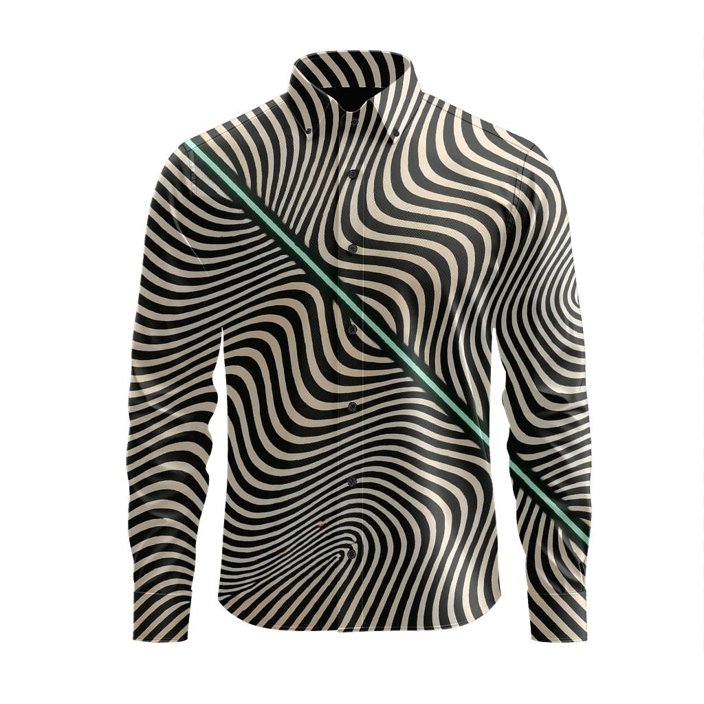 Moire Drift Lattice custom long sleeve shirts