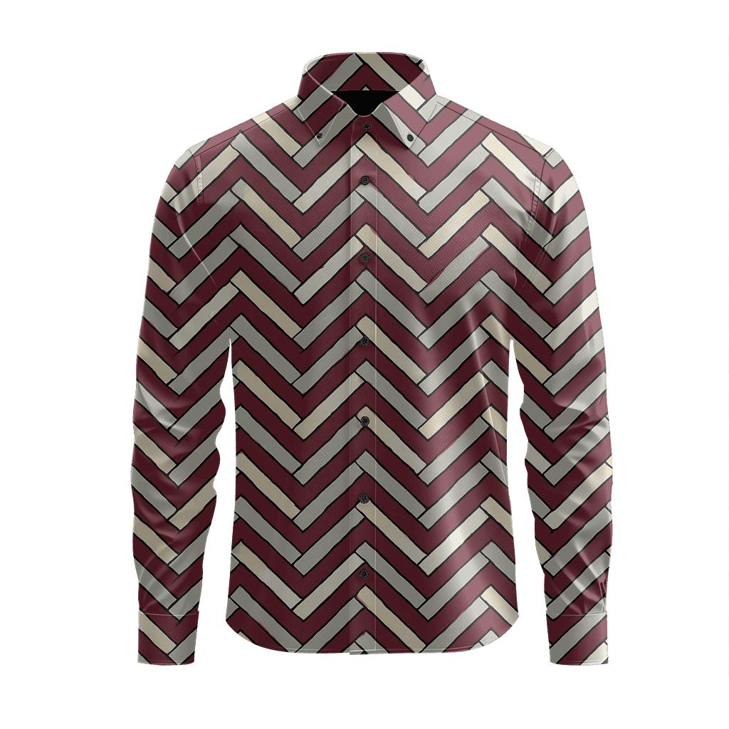 Herringbone Microbar Cascade soft fabric long sleeve shirts