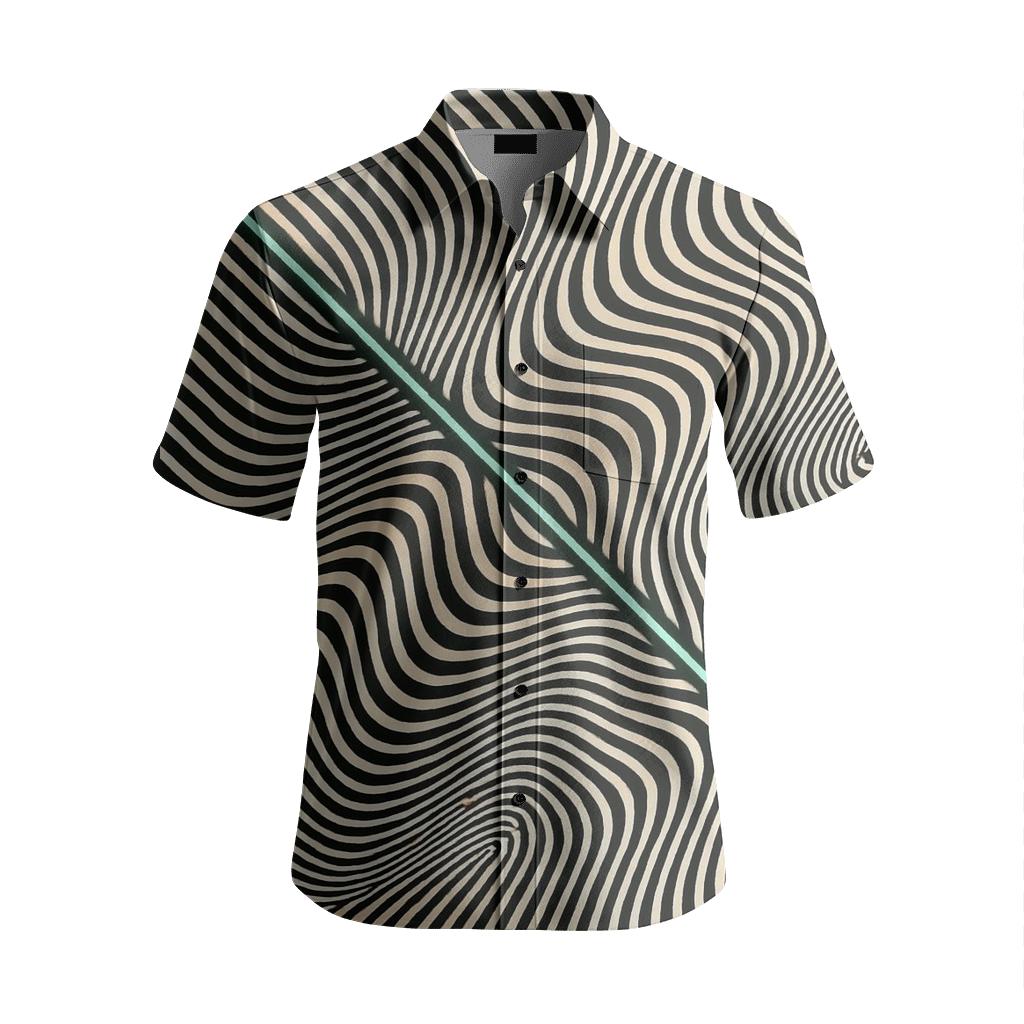 Moire Drift Lattice premium short sleeve apparel