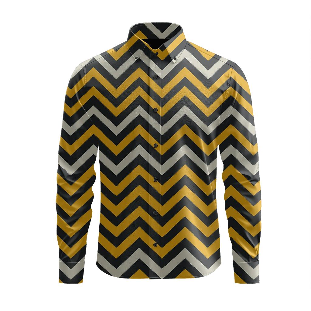 Chevron Step Frequency soft fabric long sleeve shirts