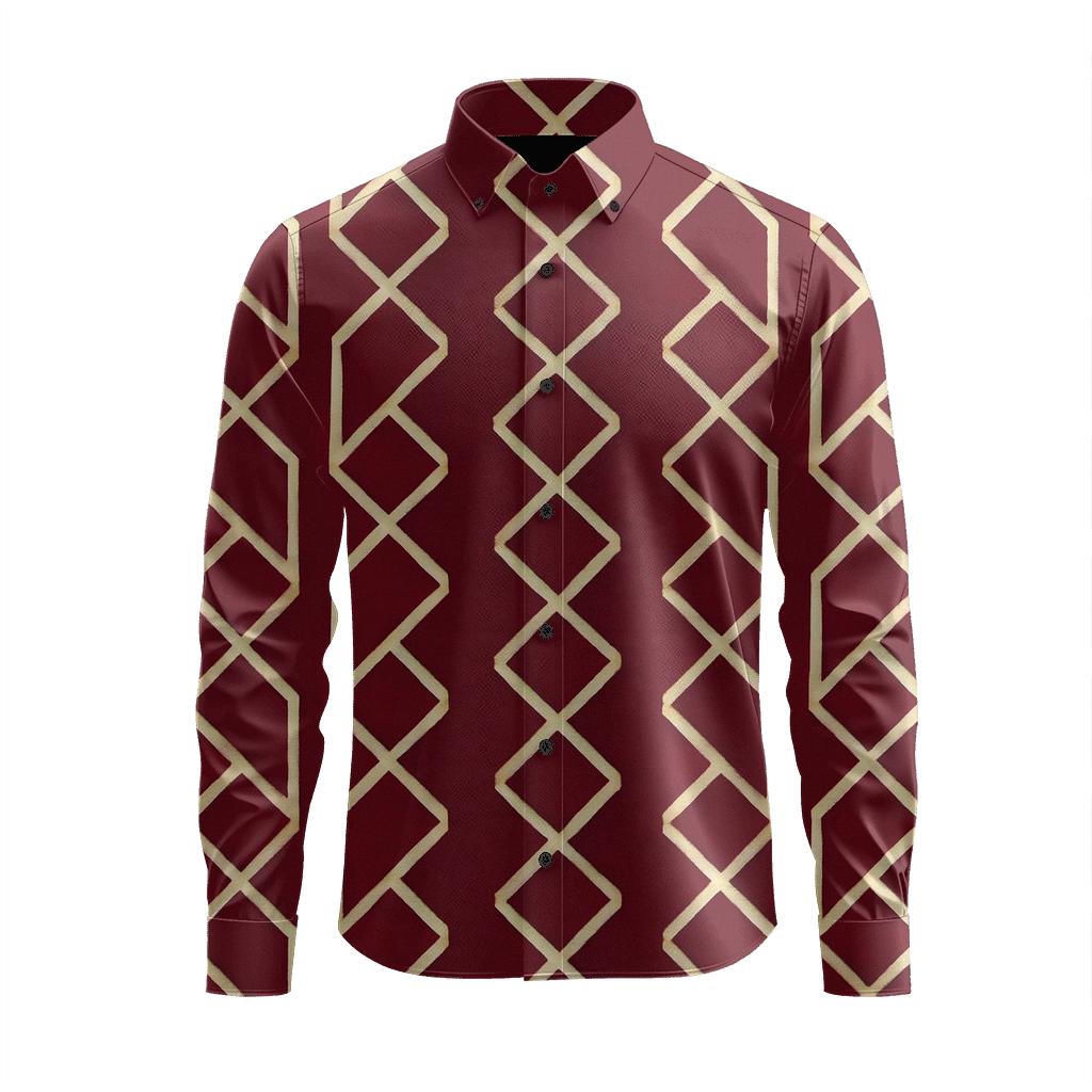 Rhombus Ladder Cascade custom long sleeve shirts