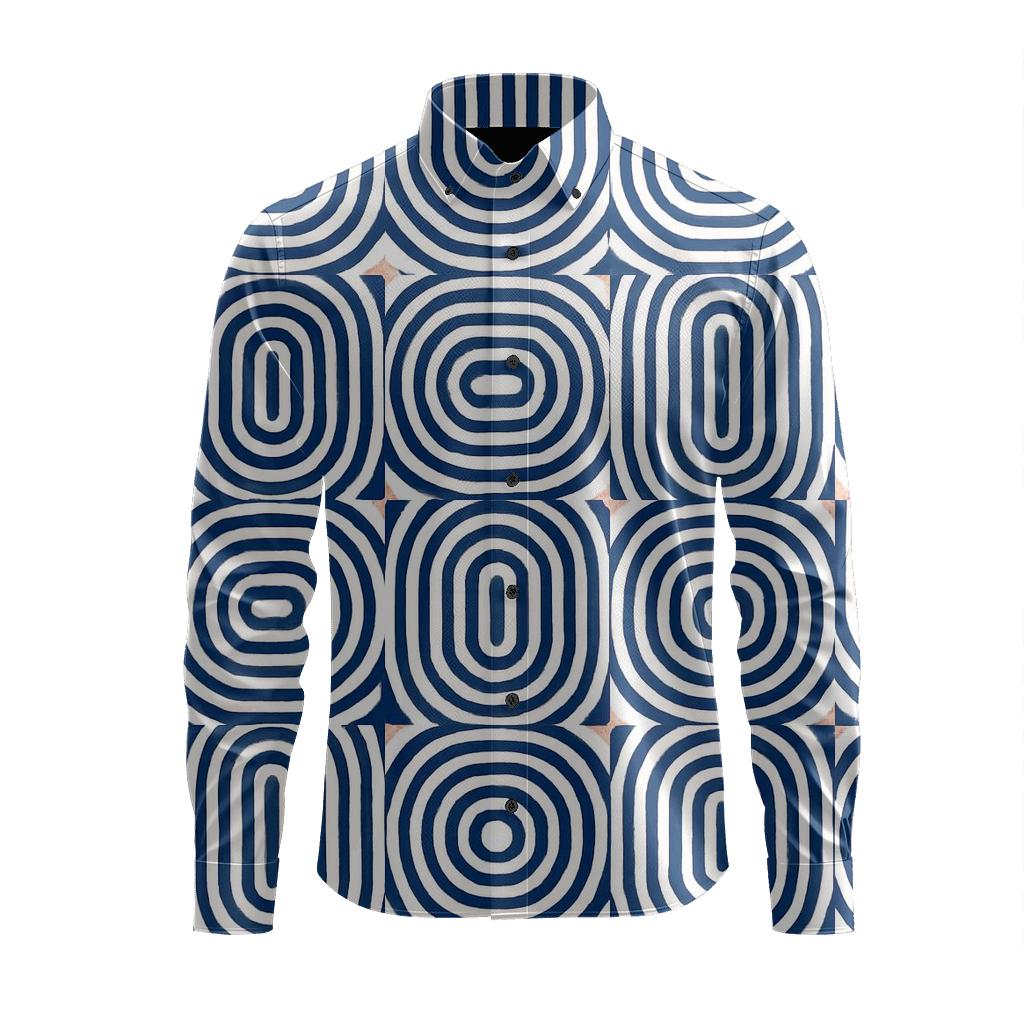 Concentric Loop Matrix soft fabric long sleeve shirts