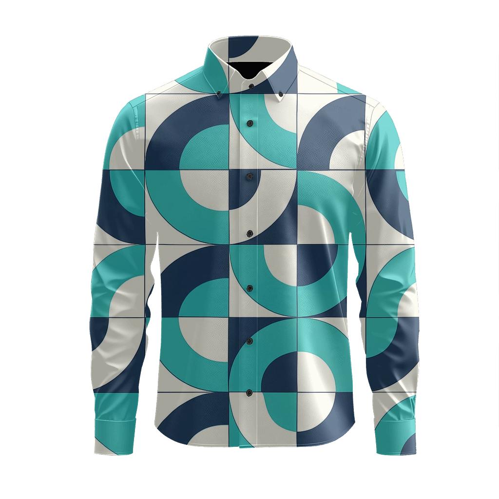 Arc Segment Orbit Tiles personalized cotton long sleeves