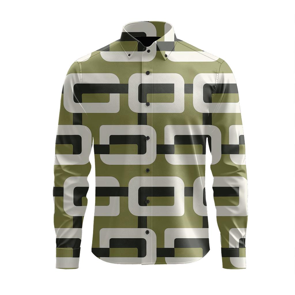 Offset Block Chainwork unique graphic long sleeve shirts