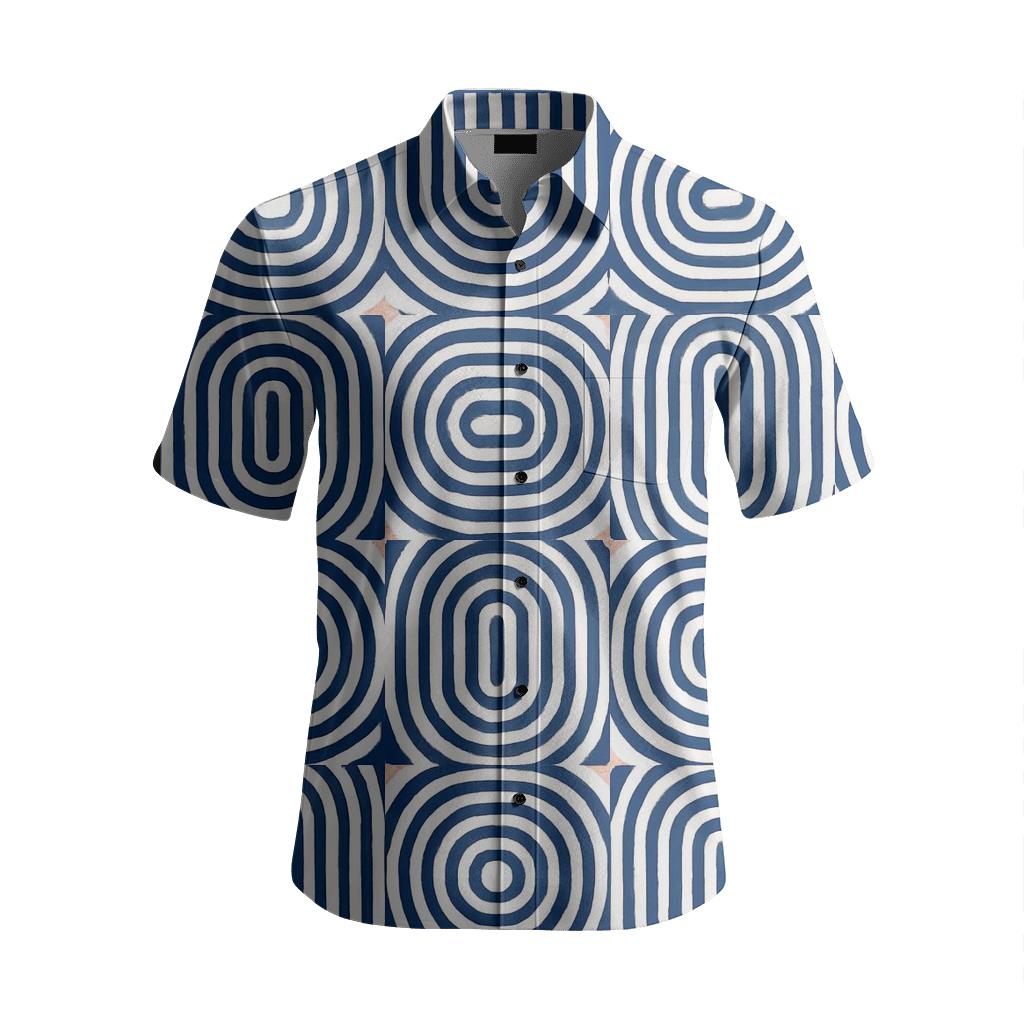 Concentric Loop Matrix comfortable cotton short sleeves