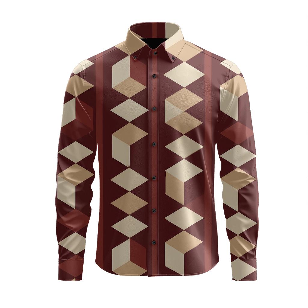 Rhombus Stack Cascade personalized cotton long sleeves