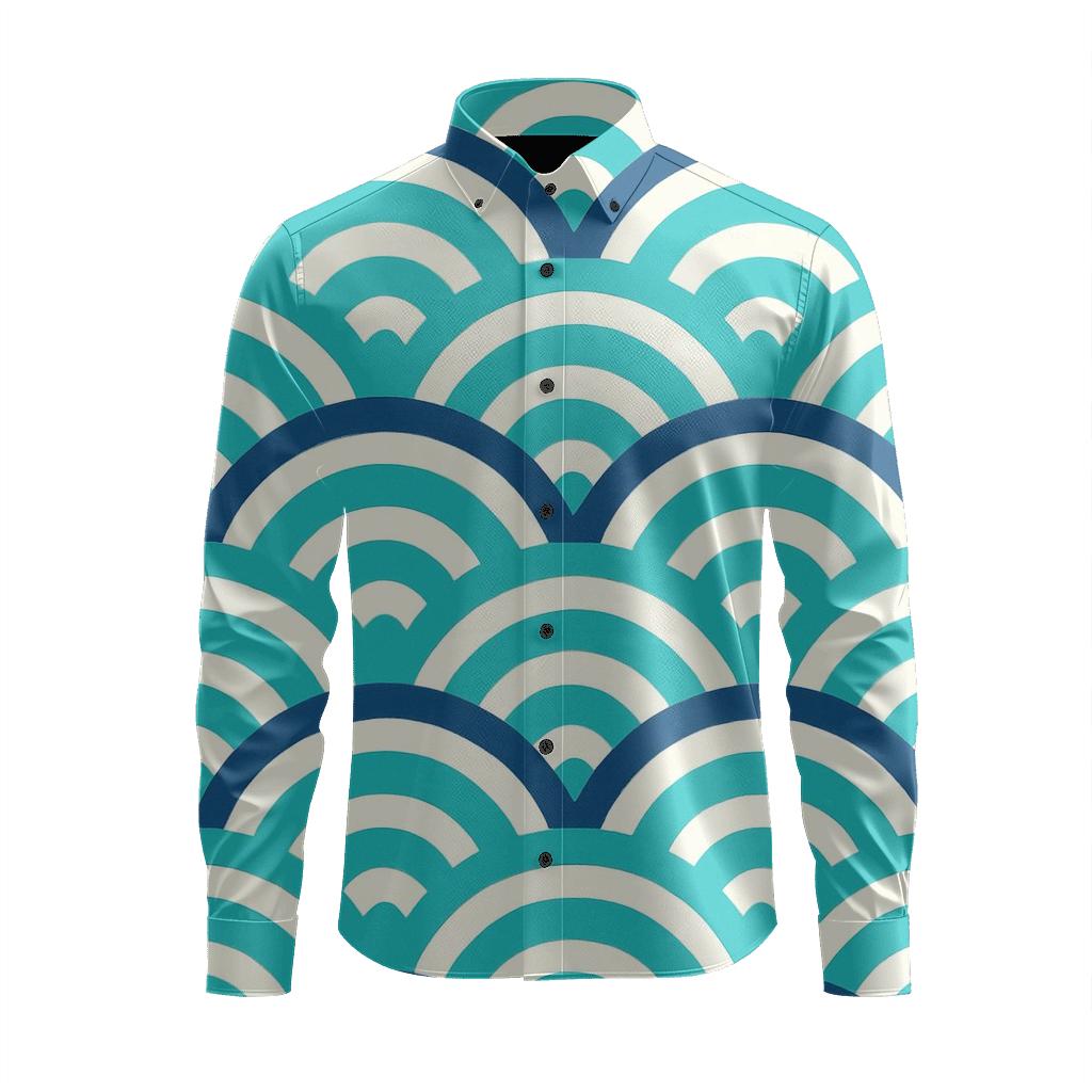 Arc Step Orbit Stripes trendy crew neck long sleeves